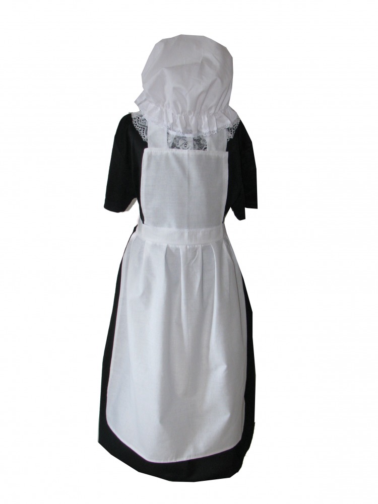 Girls Victorian Parlour Maid Fancy Dress Costume Age 11- 13 Years Image